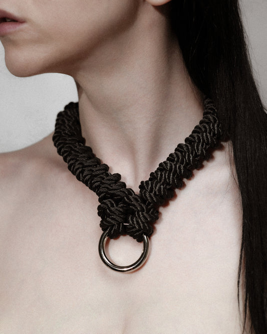 Handcrafted, Luxury Rope Choker V - The Binding Nature of Trust and Surrender