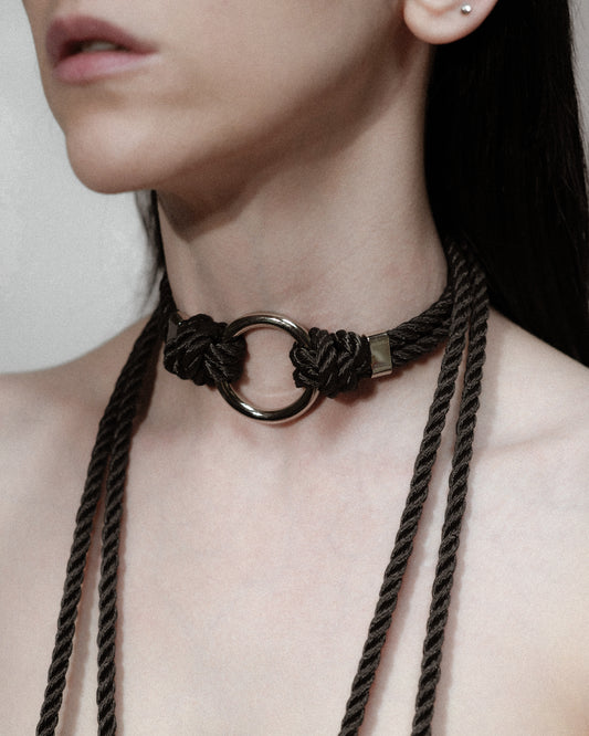 Handcrafted, Luxury Rope Choker I - A Delicate Balance of Restraint and Beauty