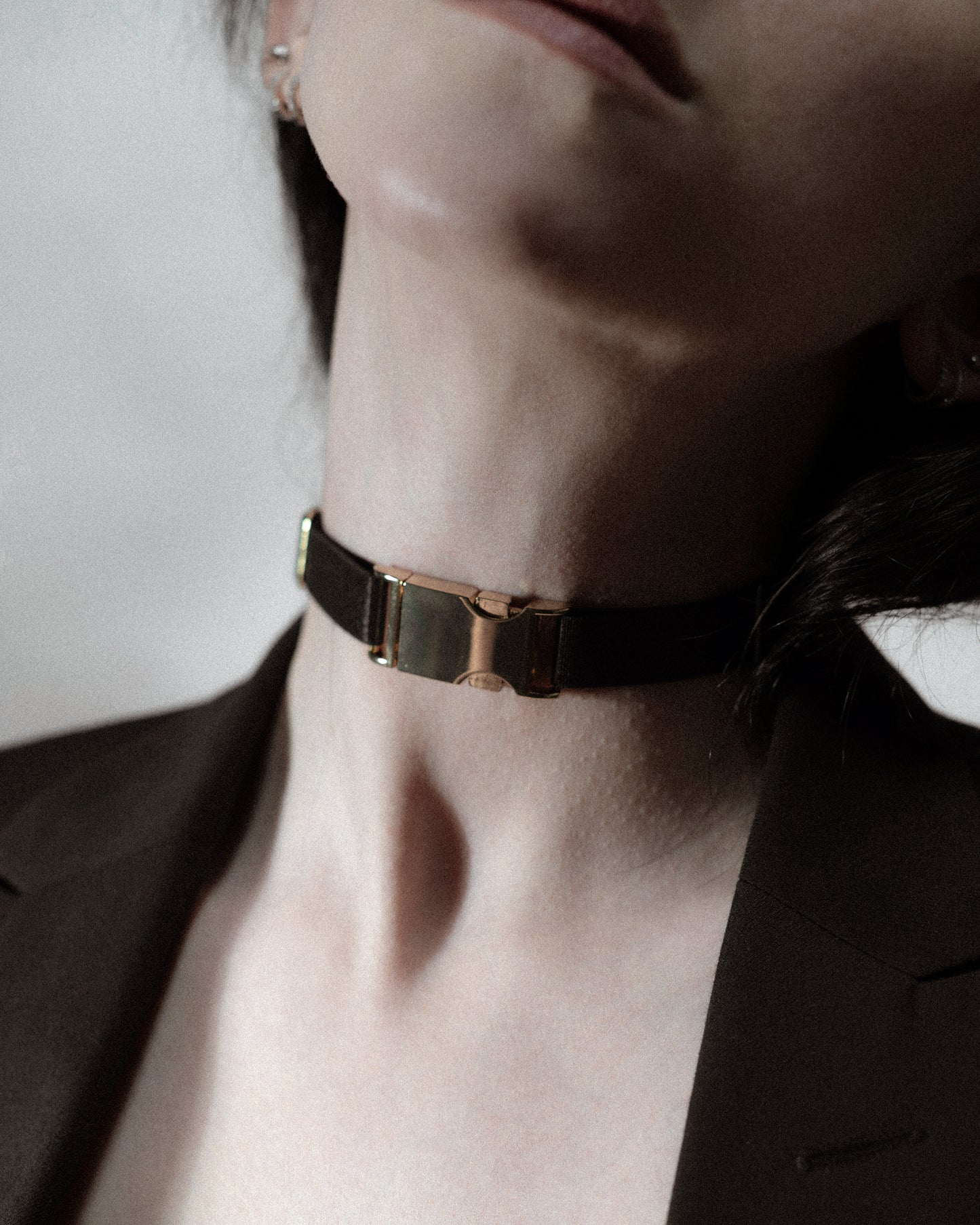 Fully Adjustable Gold Buckle Choker